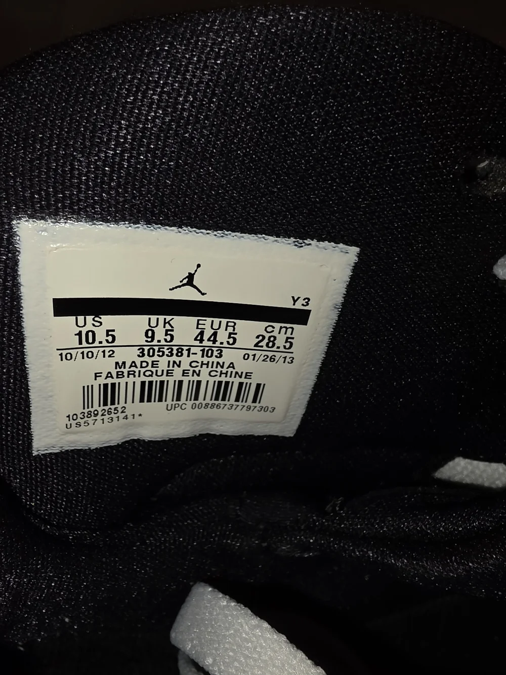 2012 Air Jordan 8 retro Bugs Bunny Size 10.5